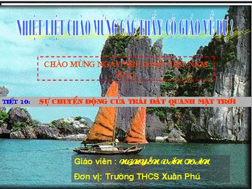 Bài 8. Sự chuyển động của Trái Đất quanh Mặt Trời