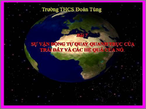Bài 7. Sự vận động tự quay quanh trục của Trái Đất và các hệ quả