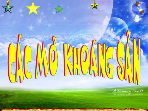 Bài 15. Các mỏ khoáng sản