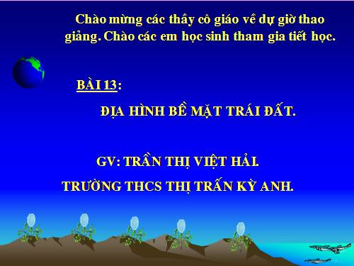Bài 13. Địa hình bề mặt Trái Đất