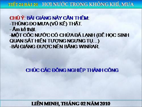 Bài 20. Hơi nước trong không khí. Mưa
