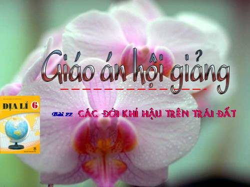 Bài 22. Các đới khí hậu trên Trái Đất