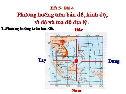 Bài 4. Phương hướng trên bản đồ. Kinh độ, vĩ độ và tọa độ địa lí