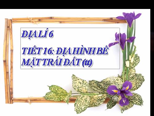 Bài 13. Địa hình bề mặt Trái Đất