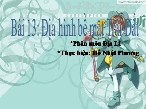 Bài 13. Địa hình bề mặt Trái Đất
