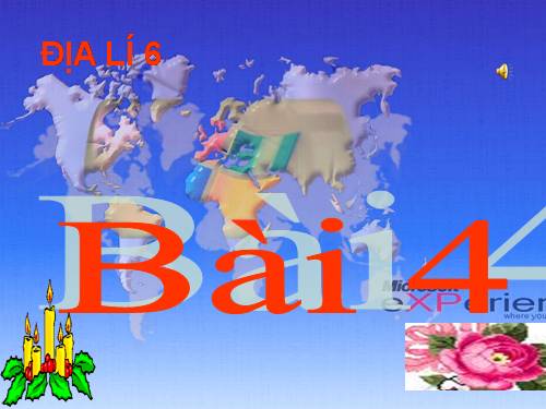 Bài 4. Phương hướng trên bản đồ. Kinh độ, vĩ độ và tọa độ địa lí