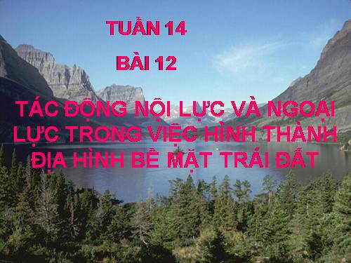 Bài 12. Tác động của nội lực và ngoại lực trong việc hình thành địa hình bề mặt Trái Đất
