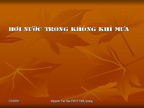 Bài 20. Hơi nước trong không khí. Mưa