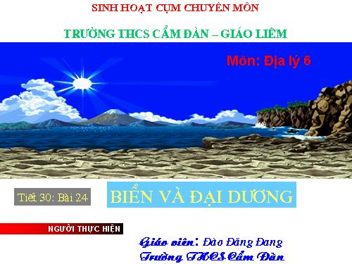 Bài 24. Biển và đại dương