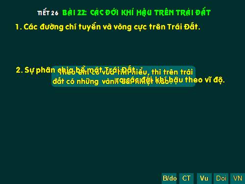 Bài 22. Các đới khí hậu trên Trái Đất