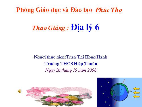 Bài 7. Sự vận động tự quay quanh trục của Trái Đất và các hệ quả