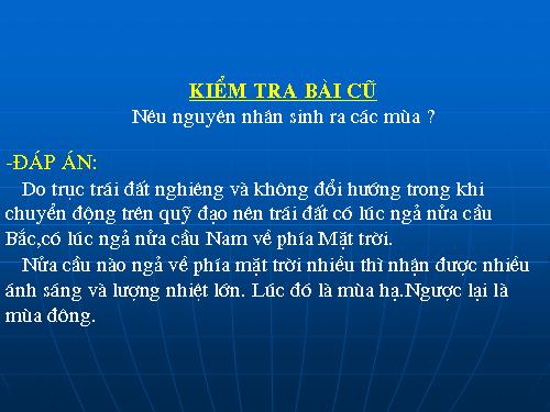 Bài 9. Hiện tượng ngày, đêm dài ngắn theo mùa