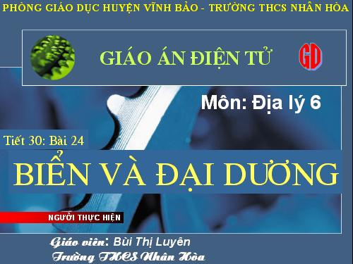 Bài 24. Biển và đại dương