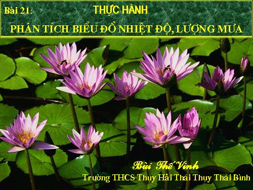 Bài 21. Thực hành : Phân tích biểu đồ nhiệt độ, lượng mưa