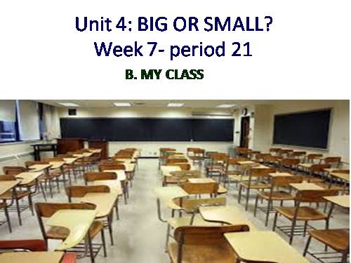 Unit 4. Big or small?