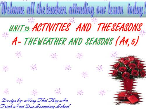 Unit 13. Activities and the seasons