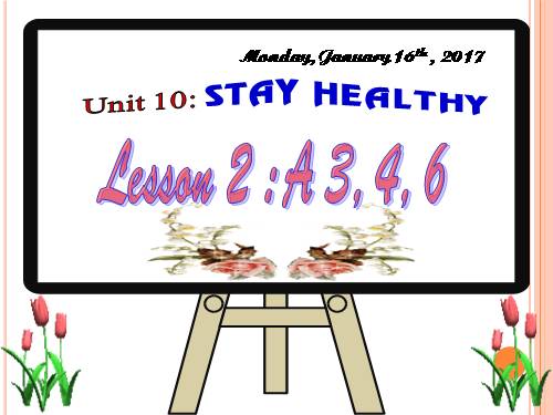 Unit 10. Staying healthy