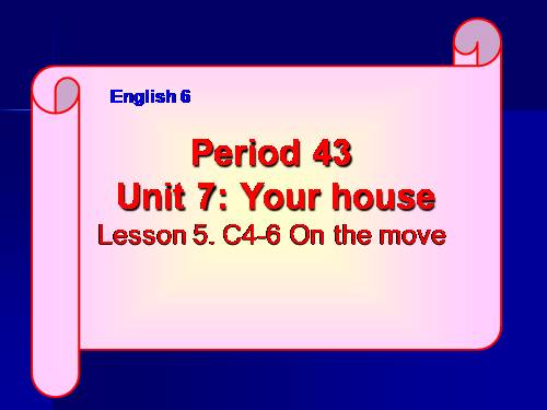 Unit 7. Your house