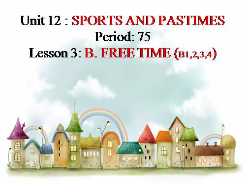 Unit 12. Sports and pastimes