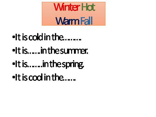 Unit 13. Activities and the seasons