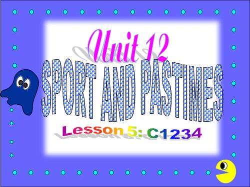 Unit 12. Sports and pastimes