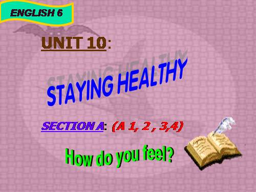 Unit 10. Staying healthy