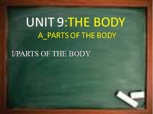 Unit 9. The body