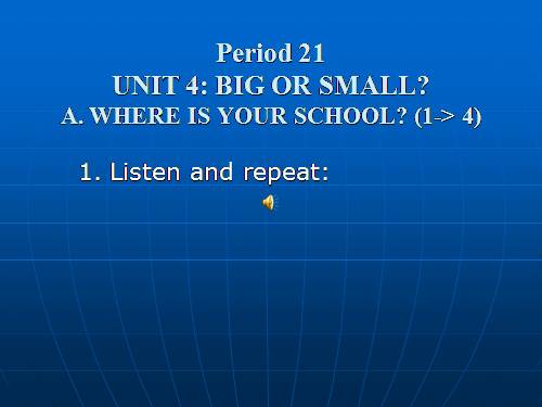 Unit 4. Big or small?