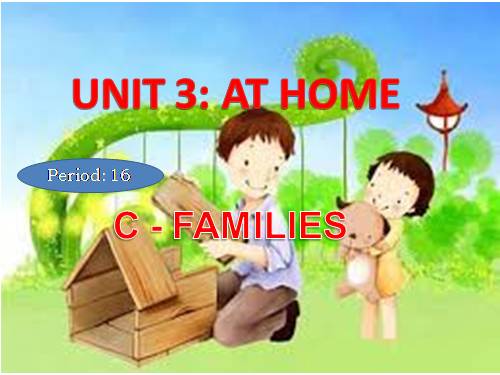 Unit 3. At home