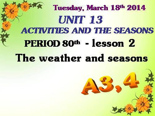 Unit 13. Activities and the seasons