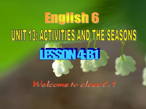 Unit 13. Activities and the seasons