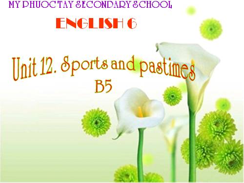 Unit 12. Sports and pastimes