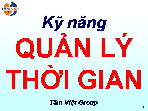 Kĩ năng quản lý thời gian