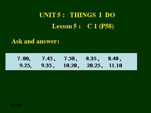 Unit 5. Things I do