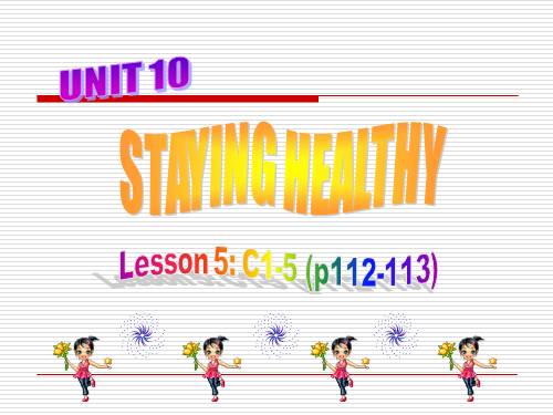 Unit 10. Staying healthy