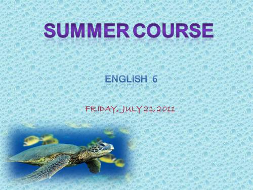 summer course 2