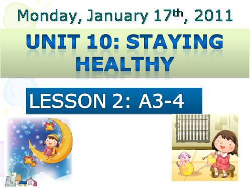 Unit 10. Staying healthy