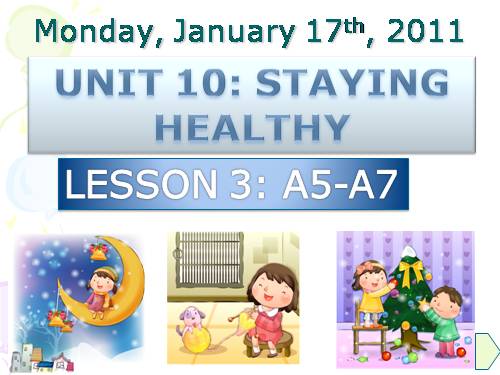 Unit 10. Staying healthy