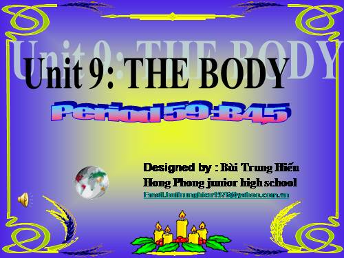 Unit 9. The body