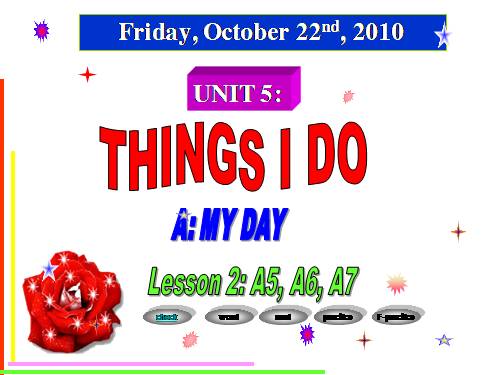 Unit 5. Things I do