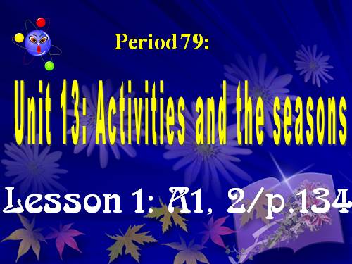 Unit 13. Activities and the seasons