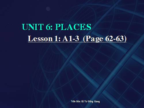 Unit 6. Places