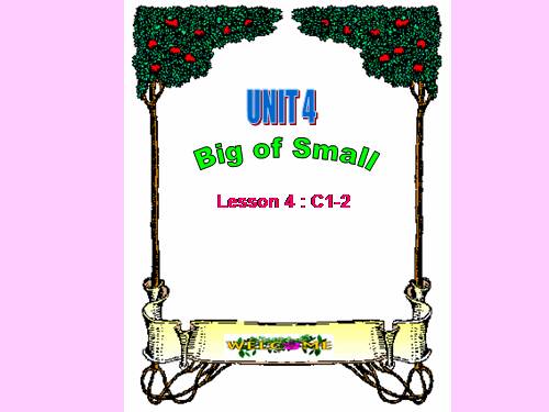 Unit 4. Big or small?