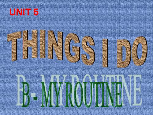 Unit 5. Things I do