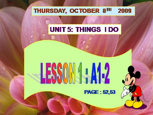 Unit 5. Things I do