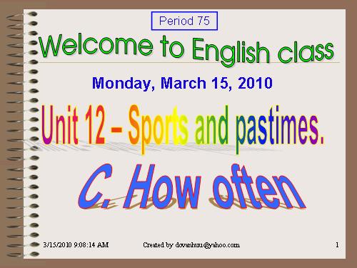 Unit 12. Sports and pastimes