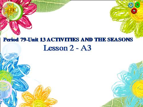 Unit 13. Activities and the seasons