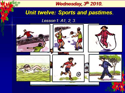 Unit 12. Sports and pastimes