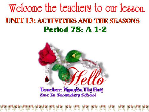 Unit 13. Activities and the seasons