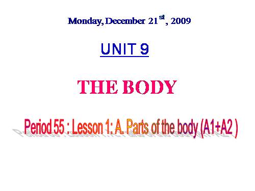 Unit 9. The body